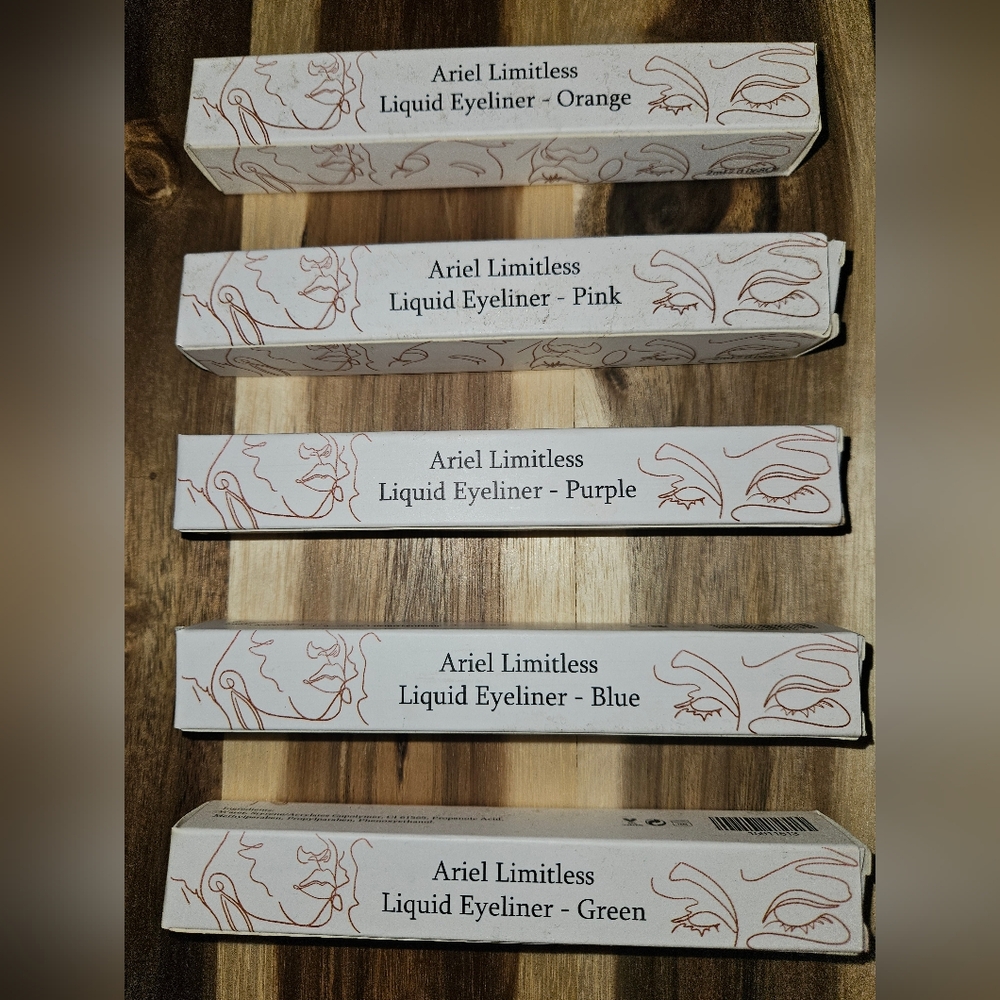 5 Sassy Jones Liquid Eye Liners.  See a color you like.  Let me know.